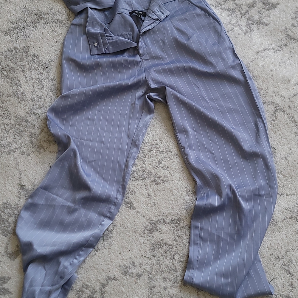 Forever 21 Blue Haze Pinstripe Pants